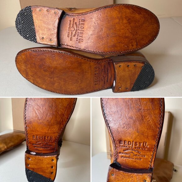 BED STU Tess Tan Distressed Leather Tall Riding Boots BEDSTU Size 8 - Picture 11 of 16